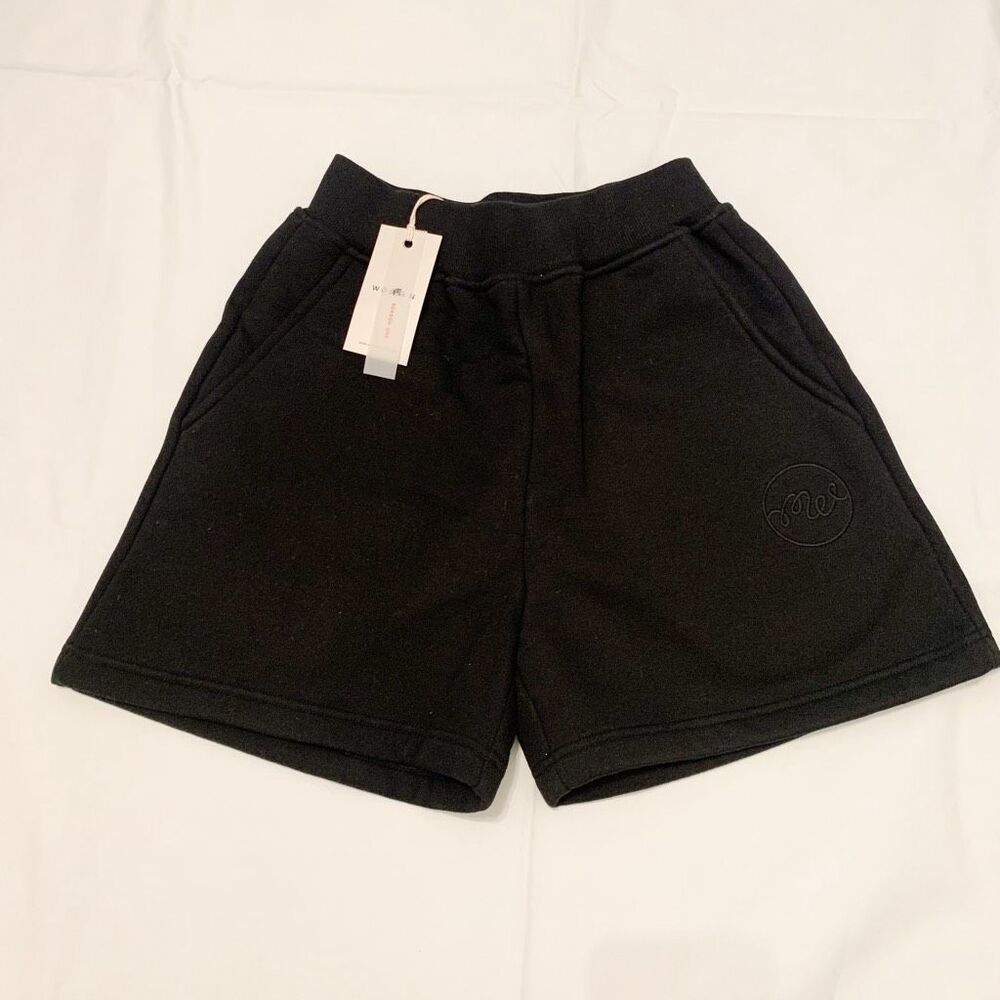 NWT Malbon Golf L Woman Billie Sweatshorts outdoor pockets black lounge shorts